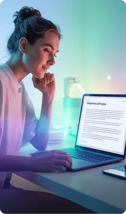 girl creating sop on laptop